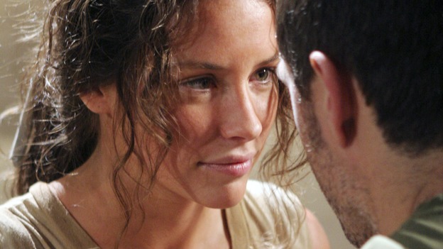 LOST - "The Man from Tallahassee" - Ben tries to persuade a determined Locke to call off his destructive plan by offering him some of the secrets of the island, and Kate's reunion with Jack does not go off as planned when she discovers that he has made a deal with "The Others," on "Lost," WEDNESDAY, MARCH 21 (10:00-11:00 p.m., ET), on the ABC Television Network. (ABC/MARIO PEREZ)EVANGELINE LILLY, MATTHEW FOX