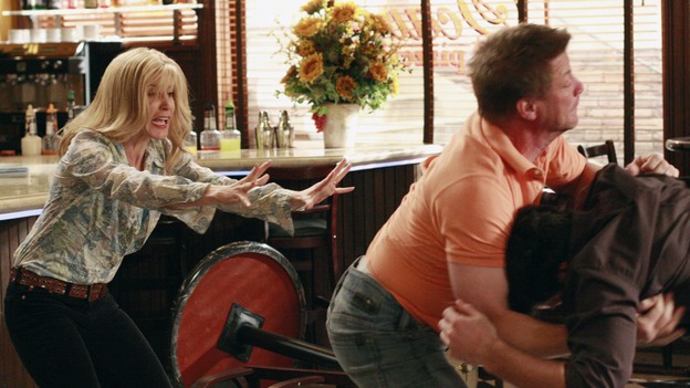 DESPERATE HOUSEWIVES - "Hello, Little Girl" - Tom and Rick fight over Lynette. SUNDAY, APRIL 27 (9:00-10:02 p.m., ET) on the ABC Television Network. (ABC/RON TOM) FELICITY HUFFMAN, DOUG SAVANT, JASON GEDRICK