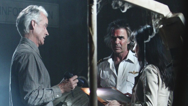LOST - "Namaste" - When some old friends drop in unannounced, Sawyer is forced to further perpetuate his lie in order to protect them, on "Lost," WEDNESDAY, MARCH 18 (9:00-10:02 p.m., ET) on the ABC Television Network. (ABC/MARIO PEREZ)JOHN TERRY, JEFF FAHEY, YUNJIN KIM