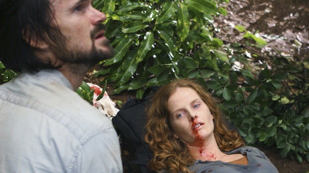 LOST -  "This Place is Death" - Faraday stays by Charlotte's side as she succumbs to the affects of the island's increasingly violent shifts across time, on "Lost," WEDNESDAY, FEBRUARY 11 (9:00-10:02 p.m., ET) on the ABC Television Network.  (ABC/MARIO PEREZ) JEREMY DAVIES, REBECCA MADER
