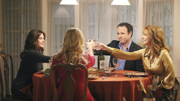 DESPERATE HOUSEWIVES - "Is This What You Call Love?" - Susan is in for a shock when daughter Julie pays a visit and shows up six months pregnant; Bree's alcohol consumption and lust for men continues to dominate and ruin her life; Lynette's first sexual encounter since separating from Tom doesn't quite end in fireworks; and Gaby's attempt to sooth Juanita when she doesn't receive a Valentine's Day card from a boy she has a crush on backfires, on "Desperate Housewives," SUNDAY, FEBRUARY 12 (9:00-10:01 p.m., ET) on the ABC Television Network. (ABC/DANNY FELD)TERI HATCHER, ANDREA BOWEN, CHRISTOPHER GOODMAN, STEPHANIE ERB