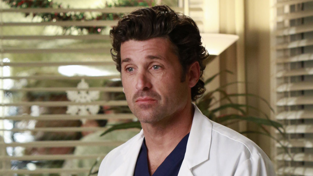 GREY'S ANATOMY - "Run Baby Run" - As the rest of the doctors prepare for Bailey's wedding, Richard helps her through a bout of pre-wedding jitters. Meanwhile, Lizzie butts heads with Meredith, and Callie and Jackson try to convince Derek to participate in a risky surgery that could fix his hand, on "Grey's Anatomy," THURSDAY, DECEMBER 13 (9:00-10:02 p.m., ET) on the ABC Television Network. (ABC/RON TOM)ELLEN POMPEO, PATRICK DEMPSEY