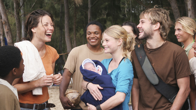102426_2671 -- LOST - "Do No Harm" - While Jack scrambles to save the life of a survivor, Claire goes into labor. Meanwhile, Locke is missing, and Sayid presents Shannon with a romantic surprise, on "Lost," WEDNESDAY, APRIL 6 (8:00-9:01 p.m., ET), on the ABC Television Network.  (ABC/MARIO PEREZ)MALCOLM DAVID KELLEY, EVANGELINE LILLY, EMILIE DE RAVIN, DOMINIC MONAGHAN