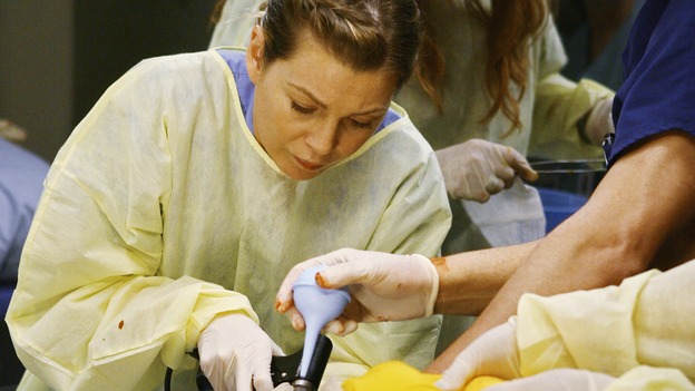 GREY'S ANATOMY - "Now or Never" - Dr.&nbsp;Meredith Grey works on patient "John Doe" who was run-over by a bus while saving a young woman, on "Grey's Anatomy," THURSDAY, MAY 14 (9:00-11:00 p.m., ET) on the ABC Television Network. ELLEN POMPEO