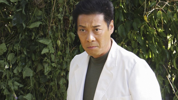 Father and Son ReunionSome of the Dharma folks begin to question Sawyer's loyalty. The jig is pretty much up once he kidnaps an annoyingly nosy guy named Phil. Elsewhere, Miles realizes that the Dharma Initiative's Dr. Chang is his dad. When father and son head to the docks to meet some arriving Dharma scientists, we instantly recognize one of them. It's Daniel Faraday.