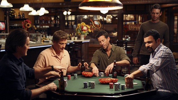 DESPERATE HOUSEWIVES - "My Husband, the Pig" - The guys have a poker night, on "Desperate Housewives," SUNDAY, MARCH 4 (9:00-10:01 p.m., ET) on the ABC Television Network.  (ABC/DANNY FELD) KYLE MACLACHLAN, DOUG SAVANT, JAMES DENTON, DOUGRAY SCOTT, RICARDO ANTONIO CHAVIRA