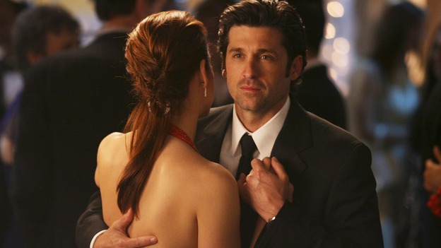 GREY'S ANATOMY - In the first hour of part two of the season finale of ABC's "Grey's Anatomy" -- "Deterioration of the Fight or Flight Response" -- Izzie and George attend to Denny as the pressure increases to find him a new heart, Cristina suddenly finds herself in charge of an ER, and Derek grapples with the realization that the life of a friend is in his hands. In the second hour, "Losing My Religion," Richard goes into interrogation mode about a patient's condition, Callie confronts George about his feelings for her, and Meredith and Derek meet about Doc. Part two of the season finale of "Grey's Anatomy" airs MONDAY, MAY 15 (9:00-11:00 p.m., ET) on the ABC Television Network. (ABC/SCOTT GARFIELD)KATE WALSH, PATRICK DEMPSEY