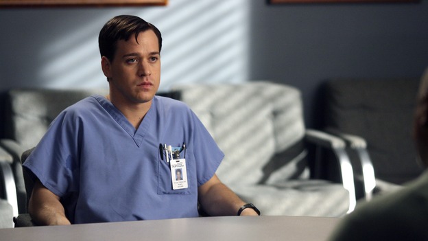 GREY'S ANATOMY - In the first hour of part two of the season finale of ABC's "Grey's Anatomy" -- "Deterioration of the Fight or Flight Response" -- Izzie and George attend to Denny as the pressure increases to find him a new heart, Cristina suddenly finds herself in charge of an ER, and Derek grapples with the realization that the life of a friend is in his hands. In the second hour, "Losing My Religion," Richard goes into interrogation mode about a patient's condition, Callie confronts George about his feelings for her, and Meredith and Derek meet about Doc. Part two of the season finale of "Grey's Anatomy" airs MONDAY, MAY 15 (9:00-11:00 p.m., ET) on the ABC Television Network. (ABC/SCOTT GARFIELD)T.R. KNIGHT