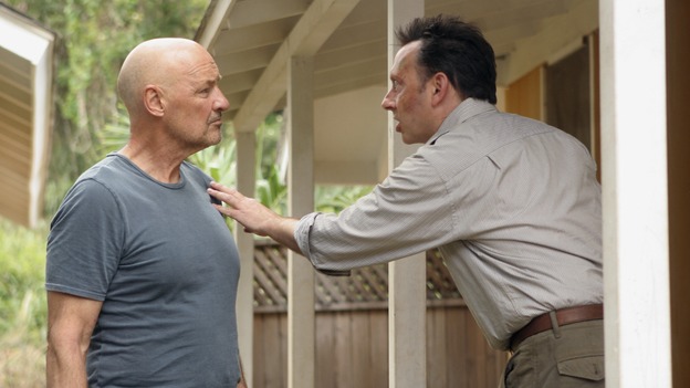 LOST - "The Shape of Things to Come" - Locke's camp comes under attack, and Jack tries to discover the identity of a body that has washed ashore, on "Lost," THURSDAY, APRIL 24 (10:01-11:00 p.m., ET) on the ABC Television Network. (ABC/MARIO PEREZ)TERRY O'QUINN, MICHAEL EMERSON