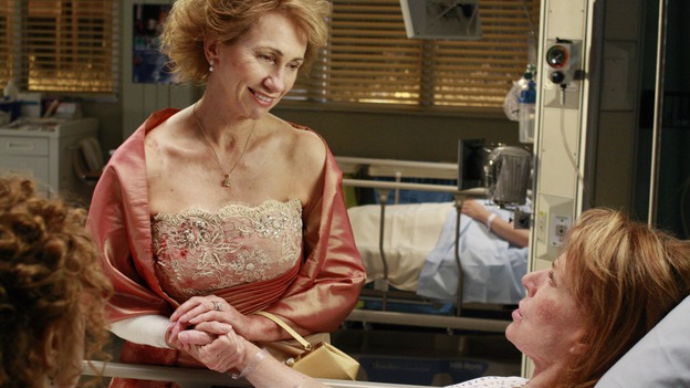 GREY'S ANATOMY - "Dream a Little Dream of Me" - On the two-hour season premiere of "Grey's Anatomy," Meredith and Derek learn that "happily ever after" isn't easy, a military doctor who brings in a trauma patient catches Cristina's eye, and the Chief and his staff reel at the news that Seattle Grace is no longer nationally ranked as a top-tier teaching hospital, on "Grey's Anatomy," THURSDAY, SEPTEMBER 25 (9:00-11:00 p.m., ET) on the ABC Television Network. (ABC/RON TOM)KATHY BAKER, MARIETTE HARTLEY
