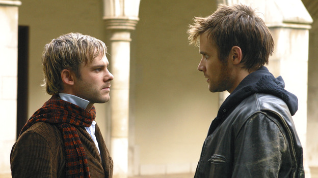 LOST - "The Moth" - Charlie begins a painful journey of withdrawal from drugs, surprisingly aided by Locke, whose true motive for helping Charlie is a mystery. Meanwhile, survivors struggle to find and free Jack when he's buried alive in a cave collapse, and someone might be secretly thwarting Sayid, Kate, and Boone when they enact a plan to find the source of the French transmission, on "Lost," WEDNESDAY, NOVEMBER 3 (8:00-9:00 p.m., ET), on the ABC Television Network. (ABC/MARIO PEREZ) DOMINIC MONAGHAN, NEIL HOPKINS