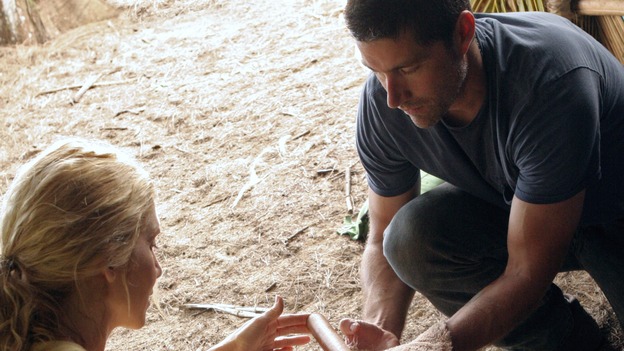LOST - "Greatest Hits" - While Jack devises a plan to do away with "The Others" once and for all, Sayid uncovers a flaw in "The Others'" system that could lead to everyone's rescue. But it requires Charlie to take on a dangerous task that may make Desmond's premonition come true, on "Lost," WEDNESDAY, MAY 16 (10:00-11:00 p.m., ET), on the ABC Television Network. (ABC/MARIO PEREZ)ELIZABETH MITCHELL, MATTHEW FOX