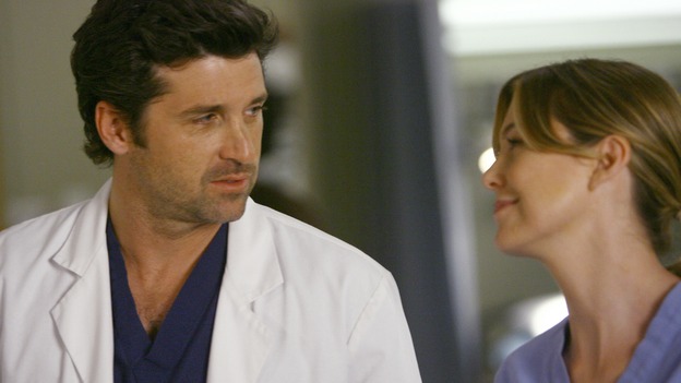 GREY'S ANATOMY - "Dream a Little Dream of Me" - On the two-hour season premiere of "Grey's Anatomy," Meredith and Derek learn that "happily ever after" isn't easy, a military doctor who brings in a trauma patient catches Cristina's eye, and the Chief and his staff reel at the news that Seattle Grace is no longer nationally ranked as a top-tier teaching hospital, on "Grey's Anatomy," THURSDAY, SEPTEMBER 25 (9:00-11:00 p.m., ET) on the ABC Television Network. (ABC/SCOTT GARFIELD)PATRICK DEMPSEY, ELLEN POMPEO