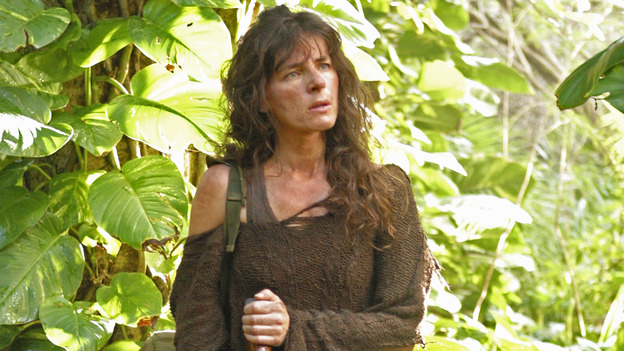 102301_7512 -- LOST - "Numbers" - When Hurley becomes obsessed with the French woman and heads into the jungle to find her, Jack, Sayid and Charlie have no choice but to follow. Meanwhile, Locke asks Claire to help build a mysterious item, on "Lost," WEDNESDAY, MARCH 2 (8:00-9:03 p.m., ET), on the ABC Television Network. (ABC/MARIO PEREZ)MIRA FURLAN