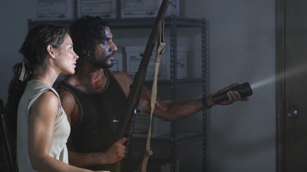 LOST - "Enter 77" - Locke, Sayid and Kate investigate a strange structure and its mysterious inhabitant. Meanwhile, Sawyer competes in a ping-pong competition to get back his belongings, on "Lost," WEDNESDAY, MARCH 7 (10:00-11:00 p.m., ET), on the ABC Television Network. (ABC/MARIO PEREZ)EVANGELINE LILLY, NAVEEN ANDREWS