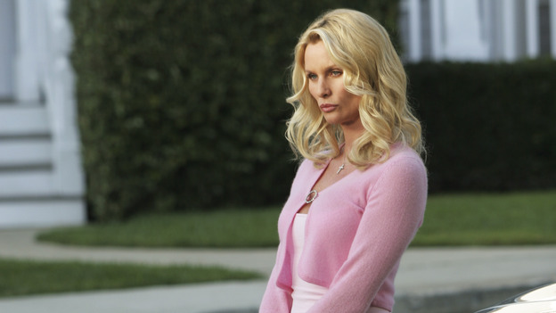 DESPERATE HOUSEWIVES - "Move On" - Edie organizes a neighborhood search for the missing Mrs. Huber, just as the absent busybody's sister (guest star Harriet Sansom Harris) arrives on Wisteria Lane. Meanwhile, Bree resigns herself to her marital state and asks an attractive pharmacist (Tony Award-winning actor Roger Bart) on a date; Susan's ex, Karl (guest star Richard Burgi), suddenly reappears in her life; Lynette fears that Tom is attracted to the new nanny (guest star Marla Sokoloff); and Gabrielle sinks to new depths - she gets a job -- on "Desperate Housewives," SUNDAY, JANUARY 9 (9:00-10:00 p.m., ET), on the ABC Television Network. (ABC/SCOTT GARFIELD)NICOLLETTE SHERIDAN