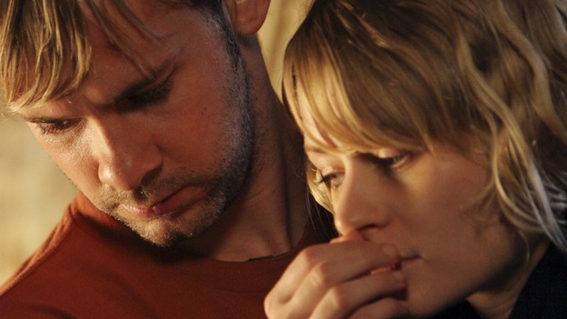 LOST - "One of Us" - Jack's joyous reunion with his fellow survivors is cut short when they realize that accompanying him is one of "The Others," and Claire is stricken by a mysterious, life-threatening illness, on "Lost," WEDNESDAY, APRIL 11 (10:00-11:00 p.m., ET), on the ABC Television Network. (ABC/MARIO PEREZ)DOMINIC MONAGHAN, EMILIE DE RAVIN
