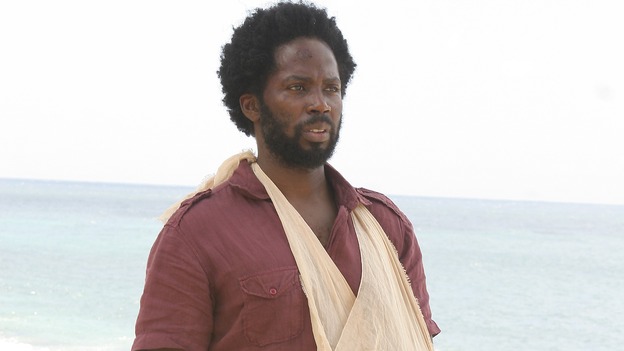 LOST -- "Three Minutes" - A determined Michael convinces Jack and several castaways to help him rescue Walt from "The Others." Meanwhile, Charlie struggles with Eko's decision to discontinue building the church, on "Lost," WEDNESDAY, MAY 17 (9:00-10:01 p.m., ET), on the ABC Television Network. (ABC/MARIO PEREZ)HAROLD PERRINEAU