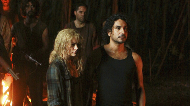 LOST - "Everybody Loves Hugo" - Hurley agonizes over what the group should do next, and Locke is curious about the new arrival to his camp, on "Lost," TUESDAY, APRIL 13 (9:00-10:02 p.m., ET) on the ABC Television Network. (ABC/MARIO PEREZ) EMILIE DE RAVIN, NAVEEN ANDREWS