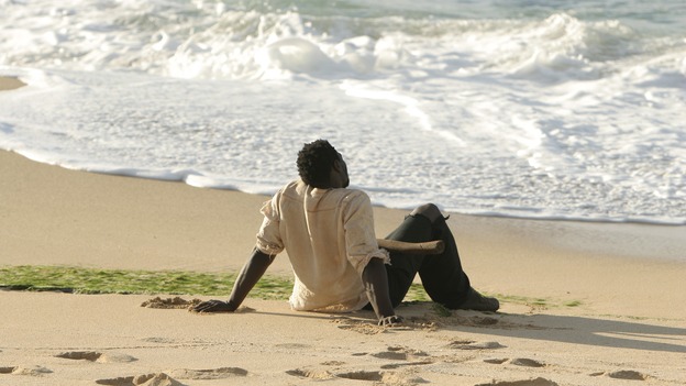 LOST - "Fire + Water" - When Charlie's vividly surreal dreams lead him to believe Claire's baby, Aaron, is in danger, Locke suspects Charlie may be using again. Meanwhile, Sawyer encourages Hurley to act on his attraction to Libby, on "Lost," WEDNESDAY, JANUARY 25 (9:00-10:00 p.m., ET), on the ABC Television Network. (ABC/MARIO PEREZ)ADEWALE AKINNUOYE-AGBAJE