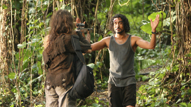 LOST - "Solitary" - Sayid's life is placed in grave danger after he stumbles upon the source of the mysterious French transmission. Meanwhile, Hurley has a ridiculous plan to make life on the island a little more civilized -- and it just might work -- on "Lost," WEDNESDAY, NOVEMBER 17 (8:00-9:00 p.m., ET), on the ABC Television Network. (ABC/MARIO PEREZ) MIRA FURLAN, NAVEEN ANDREWS