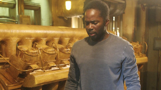 LOST - "Meet Kevin Johnson" - Sayid confronts Ben's spy on the freighter, and Ben urges daughter Alex to flee Locke's camp in order to survive an impending attack, on "Lost," THURSDAY, MARCH 20 (9:00-10:02 p.m., ET) on the ABC Television Network. (ABC/MARIO PEREZ) HAROLD PERRINEAU