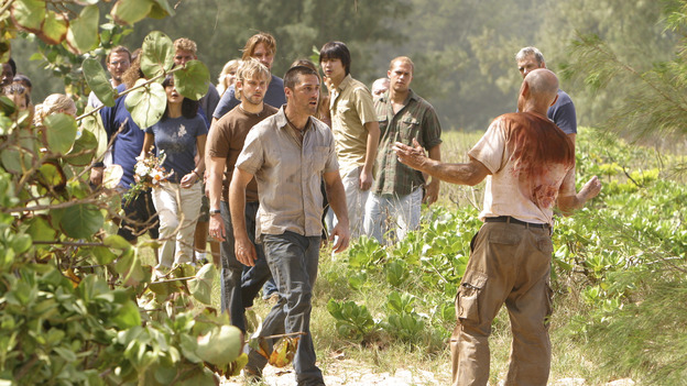 LOST - "The Greater Good" - After burying one of their own, tempers flare as the castaways' suspicions of each other grow, on "Lost,"&nbsp;THURSDAY, MAY 4 on the ABC&nbsp;Television Network. (ABC/MARIO PEREZ) YUNJIN KIM, JOSH HOLLOWAY, DOMINIC MONAGHAN, MATTHEW FOX, TERRY O' QUINN