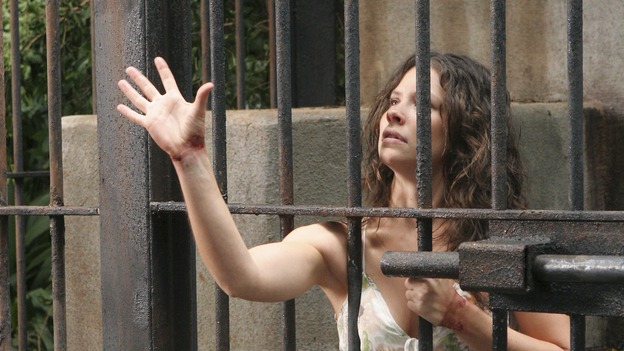 LOST -- "Lost" - awarded the 2005 Emmy and 2006 Golden Globe for best drama series - is back for a third season of action-packed mystery and adventure that will continue to bring out the very best and the very worst in the people who are lost. In the season premiere episode, "A Tale of Two Cities," Jack, Kate and Sawyer begin to discover what they are up against as prisoners of "The Others." The season premiere airs WEDNESDAY, OCTOBER 4 (9:00-10:01 p.m., ET), on the ABC Television Network. (ABC/MARIO PEREZ)EVANGELINE LILY