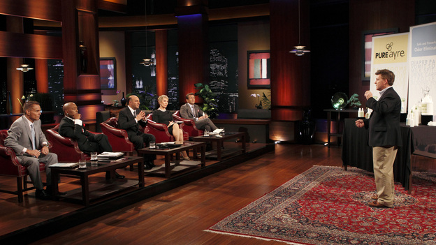 SHARK TANK - "Episode 206" -- For the first time, there will be children seeking a business investment from the Sharks for an idea they came up with while on a family road trip. Also in this episode, a stay-at-home mom who taught herself carpentry and started a furniture business has the Sharks fighting for a piece of it; an entrepreneur brings an innovative secret formula to the Tank; and a personal trainer believes he has the next hot trend in fitness equipment.  In addition, there'll be a follow-up with Grill Charms' owner, Leslie Haywood, to see what making a deal with Robert Herjavec has done for her barbeque accessory, on "Shark Tank," FRIDAY, APRIL 1 (8:00-9:00 p.m., ET) on the ABC Television Network. (ABC/CRAIG SJODIN)KEVIN HARRINGTON, DAYMOND JOHN, KEVIN O'LEARY, BARBARA CORCORAN, ROBERT HERJAVEC, JAMES MITCHELL (PURE AYRE)