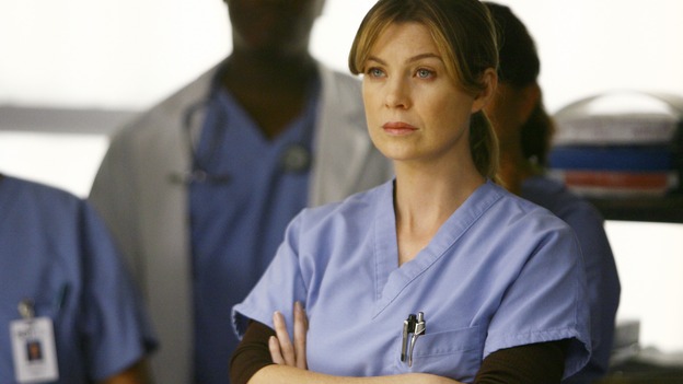 GREY'S ANATOMY - "Dream a Little Dream of Me" - On the two-hour season premiere of "Grey's Anatomy," Meredith and Derek learn that "happily ever after" isn't easy, a military doctor who brings in a trauma patient catches Cristina's eye, and the Chief and his staff reel at the news that Seattle Grace is no longer nationally ranked as a top-tier teaching hospital, on "Grey's Anatomy," THURSDAY, SEPTEMBER 25 (9:00-11:00 p.m., ET) on the ABC Television Network. (ABC/SCOTT GARFIELD)ELLEN POMPEO