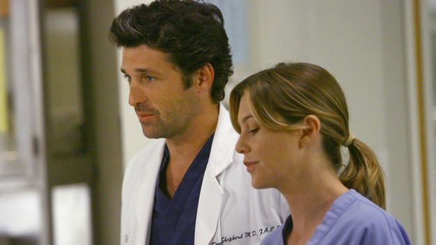 GREY'S ANATOMY - "Dream a Little Dream of Me" - On the two-hour season premiere of "Grey's Anatomy," Meredith and Derek learn that "happily ever after" isn't easy, a military doctor who brings in a trauma patient catches Cristina's eye, and the Chief and his staff reel at the news that Seattle Grace is no longer nationally ranked as a top-tier teaching hospital, on "Grey's Anatomy," THURSDAY, SEPTEMBER 25 (9:00-11:00 p.m., ET) on the ABC Television Network. (ABC/SCOTT GARFIELD)PATRICK DEMPSEY, ELLEN POMPEO