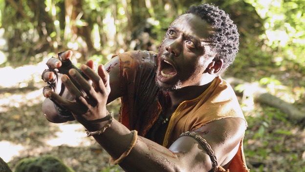 LOST - "The Cost of Living" - A delirious Eko wrestles with demons from his past, while Locke and some of the other castaways head back to The Pearl -- one of the Dharma Initiative's island stations -- hoping to find a computer that they can use to locate Jack, Kate and Sawyer. Meanwhile, Jack doesn't know whom to trust when two of "The Others" seem at odds with one another, on "Lost," WEDNESDAY, NOVEMBER 1 (9:00-10:01 p.m., ET), on the ABC Television Network. (ABC/MARIO PEREZ)HAKEEM KAE-KAZIM