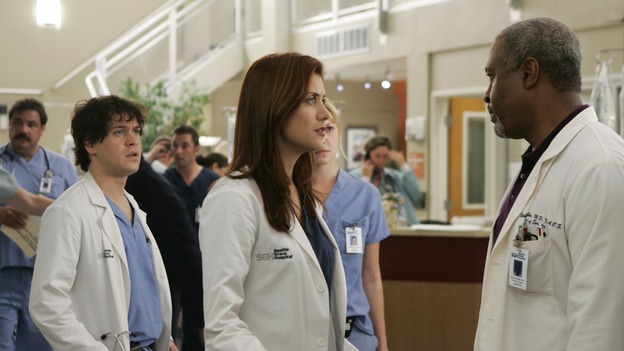 GREY'S ANATOMY - "It's the End of the World (As We Know It)" (ABC/PETER "HOPPER" STONE)T.R. KNIGHT, KATE WALSH, KATHERINE HEIGL, JAMES PICKENS, JR.