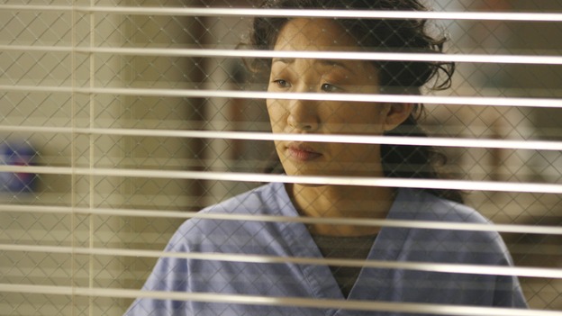 GREY'S ANATOMY - In the first hour of part two of the season finale of ABC's "Grey's Anatomy" -- "Deterioration of the Fight or Flight Response" -- Izzie and George attend to Denny as the pressure increases to find him a new heart, Cristina suddenly finds herself in charge of an ER, and Derek grapples with the realization that the life of a friend is in his hands. In the second hour, "Losing My Religion," Richard goes into interrogation mode about a patient's condition, Callie confronts George about his feelings for her, and Meredith and Derek meet about Doc. Part two of the season finale of "Grey's Anatomy" airs MONDAY, MAY 15 (9:00-11:00 p.m., ET) on the ABC Television Network. (ABC/SCOTT GARFIELD)SANDRA OH