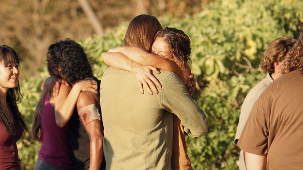LOST - "One of Us" - Jack's joyous reunion with his fellow survivors is cut short when they realize that accompanying him is one of "The Others," and Claire is stricken by a mysterious, life-threatening illness, on "Lost," WEDNESDAY, APRIL 11 (10:00-11:00 p.m., ET), on the ABC Television Network. (ABC/MARIO PEREZ)YUNJIN KIM, NAVEEN ANDREWS, JOSH HOLLOWAY, EVANGELINE LILLY