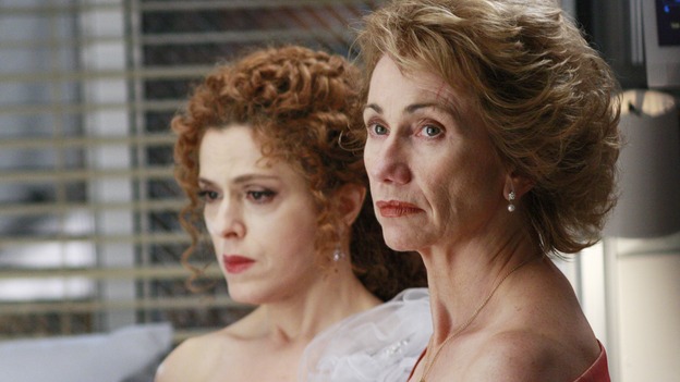 GREY'S ANATOMY - "Dream a Little Dream of Me" - On the two-hour season premiere of "Grey's Anatomy," Meredith and Derek learn that "happily ever after" isn't easy, a military doctor who brings in a trauma patient catches Cristina's eye, and the Chief and his staff reel at the news that Seattle Grace is no longer nationally ranked as a top-tier teaching hospital, on "Grey's Anatomy," THURSDAY, SEPTEMBER 25 (9:00-11:00 p.m., ET) on the ABC Television Network. (ABC/RON TOM)BERNADETTE PETERS, KATHY BAKER