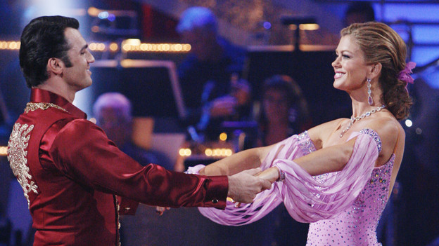 DANCING WITH THE STARS - "Episode 902" - It was a night of Quickstep, Jive and Tango, as "Dancing with the Stars" welcomed Baz Luhrmann to the ballroom as a guest judge during Week 2 of the competition, MONDAY, SEPTEMBER 28 (8:00-10:02 p.m., ET). (ABC/ADAM LARKEY)TONY DOVOLANI, KATHY IRELAND
