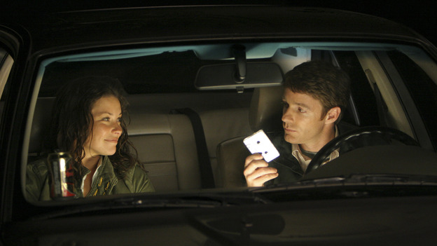 LOST - "Born to Run" - Kate and her childhood sweetheart, Tom. Jack suspects foul play when Michael becomes violently ill while building the raft, on "Lost," THURSDAY, MAY 11 on the ABC Television Network. (ABC/MARIO PEREZ) EVANGELINE LILLY, MACKENZIE ASTIN