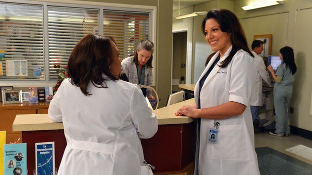 GREY'S ANATOMY - "Idle Hands" - As the hospital continues to make positive changes under the new management, the doctors begin to realize that owning a hospital comes with its own set of problems and responsibilities. Meanwhile, Meredith worries about the wellbeing of her unborn baby, Callie and Arizona try to get the spark back in their relationship, and Alex gives Jo's new boyfriend a run for his money, on "Grey's Anatomy," THURSDAY, MARCH 21 (9:00-10:02 p.m., ET) on the ABC Television Network. (ABC/Eric McCandless)CHANDRA WILSON, SARA RAMIREZ