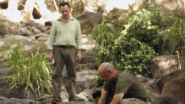 LOST -  "The Man Behind the Curtain" - Ben begrudgingly begins to introduce Locke to the secrets of the island, beginning with the mysterious Jacob. Meanwhile, Juliet's secret goes public, on "Lost," WEDNESDAY, MAY 9 (10:00-11:00 p.m., ET), on the ABC Television Network. (ABC/MARIO PEREZ)MICHAEL EMERSON, TERRY O'QUINN