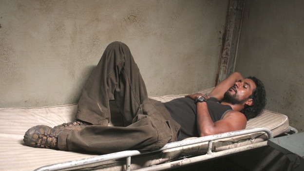 LOST - "Meet Kevin Johnson" - Sayid confronts Ben's spy on the freighter, and Ben urges daughter Alex to flee Locke's camp in order to survive an impending attack, on "Lost," THURSDAY, MARCH 20 (9:00-10:02 p.m., ET) on the ABC Television Network. (ABC/MARIO PEREZ) NAVEEN ANDREWS