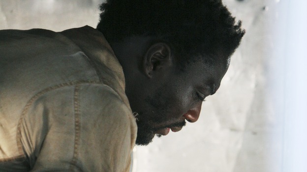 LOST - "The 23rd Psalm" - Mr. Eko interrogates Charlie about the Virgin Mary statue, Claire begins to lose faith in Charlie when she discovers his secret, and Jack is an interested observer when Kate gives the recovering Sawyer a much-needed haircut, on "Lost," WEDNESDAY, JANUARY 11 (9:00-10:00 p.m., ET), on the ABC Television Network. (ABC/MARIO PEREZ) ADEWALE AKINNUOYE-AGBAJE