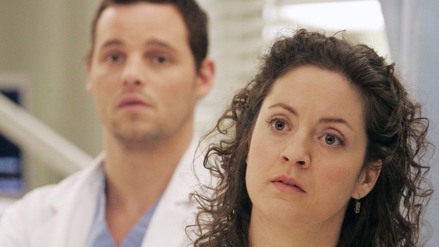 GREY'S ANATOMY - "Walk on Water" - Beginning February 8, Grey's Anatomy enters a three-episode story arc that will challenge the interns of Seattle Grace -- and "Grey's" fans as well -- like never before. "Walk on Water" airs THURSDAY, FEBRUARY 8 (9:00-10:00 p.m., ET) on the ABC Television Network. Elizabeth Reaser (Independent Spirit Award winner for "Sweet Land") guest stars as a patient over multiple episodes. (ABC/VIVIAN ZINK)JUSTIN CHAMBERS, KALI ROCHA