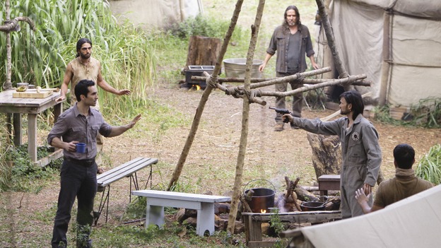 LOST - "The Variable" - On the 100th episode milestone for the series, the time of reckoning has begun when Daniel Faraday comes clean regarding what he knows about the island, on "Lost," WEDNESDAY, APRIL 29 (9:00-10:02 p.m., ET) on the ABC Television Network.  (ABC/MARIO PEREZ)NESTOR CARBONELL, JEREMY DAVIES