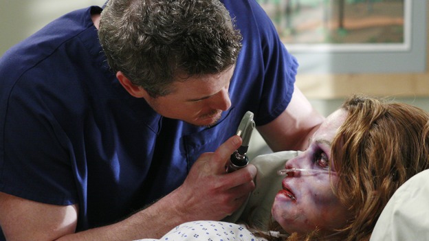 GREY'S ANATOMY - "Some Kind of Miracle" - One person's fight to live affects everyone at Seattle Grace, in the dramatic conclusion to "Grey's Anatomy's" three-episode story arc. "Some Kind of Miracle" airs THURSDAY, FEBRUARY 22 (9:00-10:01 p.m., ET) on the ABC Television Network. Elizabeth Reaser (Independent Spirit Award nominee for "Sweet Land") guest stars as a patient. (ABC/RON TOM)ERIC DANE, ELIZABETH REASER