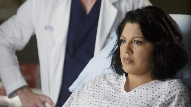 GREY'S ANATOMY - "Don't Deceive Me (Please Don't Go)" - Derek breaks ground on his Alzheimer's clinical trial and Meredith can't help but feel left out; Bailey's attempt to take the hospital into the age of new media with live tweets from the OR does not go over well with the Chief; and Callie, Mark and Arizona must learn to navigate through the pregnancy together, which starts off with Callie driving her new obstetrician (guest star Rachael Taylor) crazy, on "Grey's Anatomy," THURSDAY, FEBRUARY 3 (9:00-10:01 p.m., ET) on the ABC Television Network. (ABC/RANDY HOLMES)ERIC DANE, SARA RAMIREZ
