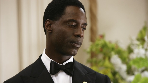 GREY'S ANATOMY - "Didn't We Almost Have It All" - Cristina and Burke's wedding day arrives - along with the interns' first exam results - and a successor to the Chief is named, as Callie and George make a big decision about their relationship, on the Season Finale of "Grey's Anatomy," THURSDAY, MAY 17 (9:00-10:07 p.m., ET) on the ABC Television Network. (ABC/SCOTT GARFIELD)ISAIAH WASHINGTON