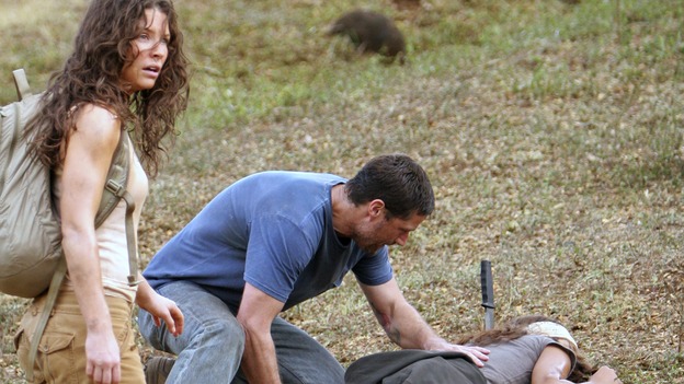 LOST - "Through the Looking Glass" - Jack and the castaways begin their efforts to make contact with Naomi's rescue ship, on the season finale of "Lost," WEDNESDAY, MAY 23 (9:00-11:00 p.m., ET), on the ABC Television Network. (ABC/MARIO PEREZ)EVANGELINE LILLY, MATTHEW FOX, TANIA RAYMONDE