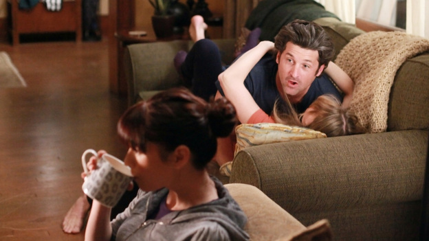GREY'S ANATOMY - "All You Need Is Love" - In the spirit of Valentine's Day, Meredith and Derek try to have a night to themselves when Lexie offers to watch Zola; Callie hands babysitting duties over to Mark so that she can surprise Arizona with a romantic evening; and Ben proves to Bailey that he knows her better than she thinks. Meanwhile, the ER fills with romantics, including a 10-year-old girl who has an allergic reaction to chocolates from her valentine and a man who is hit by a car while chasing down his frustrated girlfriend, on "Grey's Anatomy," THURSDAY, FEBRUARY 9 (9:00-10:02 p.m., ET) on the ABC Television Network. (ABC/RICHARD CARTWRIGHT)CHYLER LEIGH, PATRICK DEMPSEY, ELLEN POMPEO
