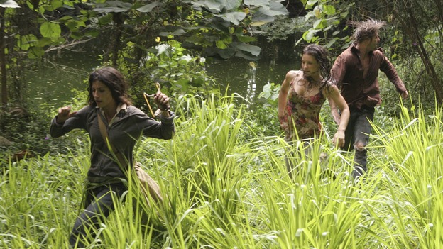 LOST - Awarded the 2005 Emmy and 2006 Golden Globe for best drama series, and a 2007 Golden Globe nomination for best drama series and best actress for Evangeline Lilly, "Lost" returns for the second act of its third season of action-packed mystery and adventure -- that will continue to bring out the very best and the very worst in the people who are lost -- WEDNESDAY, FEBRUARY 7 (10:00-11:00 p.m., ET), on the ABC Television Network. In the return episode, "Not in Portland," Jack is in command as the fate of Ben's life literally rests in his hands. Meanwhile, Kate and Sawyer find an ally in one of "The Others," and Juliet makes a shocking decision that could endanger her standing with her people. (ABC/MARIO PEREZ)TANIA RAYMONDE, EVANGELINE LILLY, JOSH HOLLOWAY